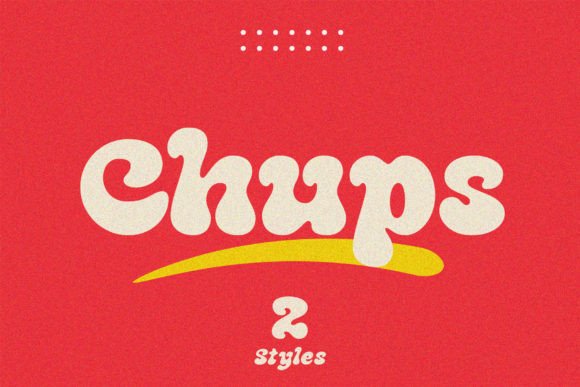 Chups: A Groovy Display Font for Retro Design Projects